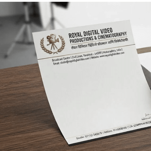 videography company letterhead a4
