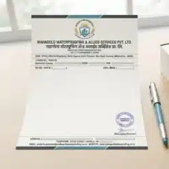 waterproofing contractor letterhead a4