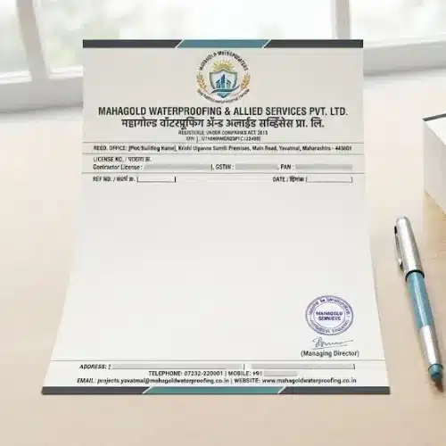 waterproofing contractor letterhead a4