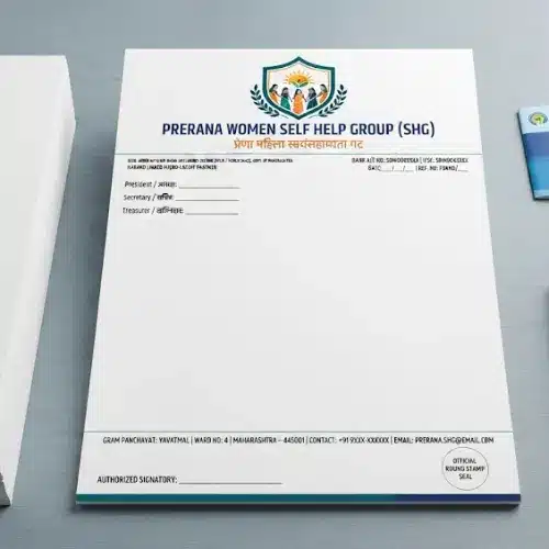 women shg self help group letterhead a4