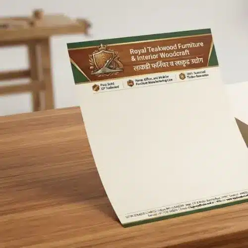 wooden furniture maker letterhead a4