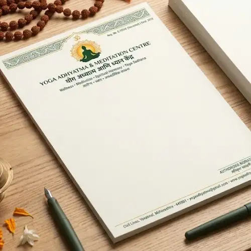 yoga adhyatma centre letterhead a4
